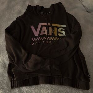 Vans Black Hoodie with Multicolor Logo